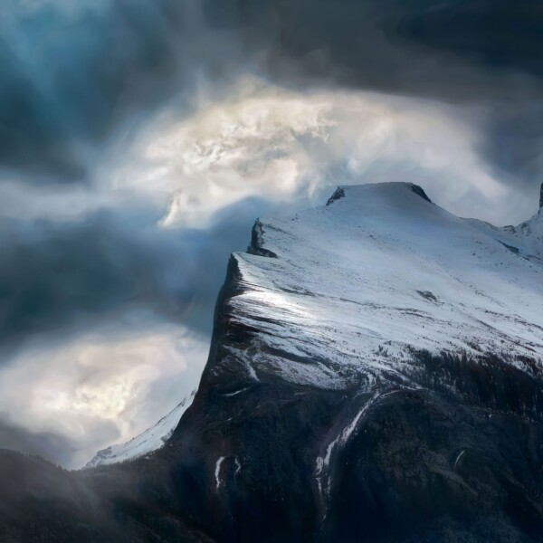 by Michael Piraino Sunbeams over Canadian Rocky Mountains, Banff National Park