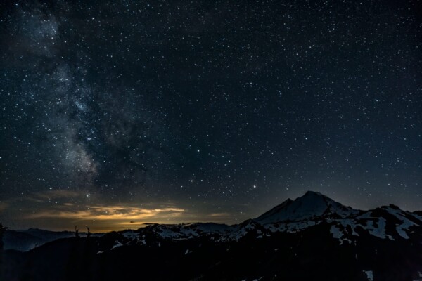 By Michael Piraino Milky Way over Mount Baker in the North Cascades of Washington state