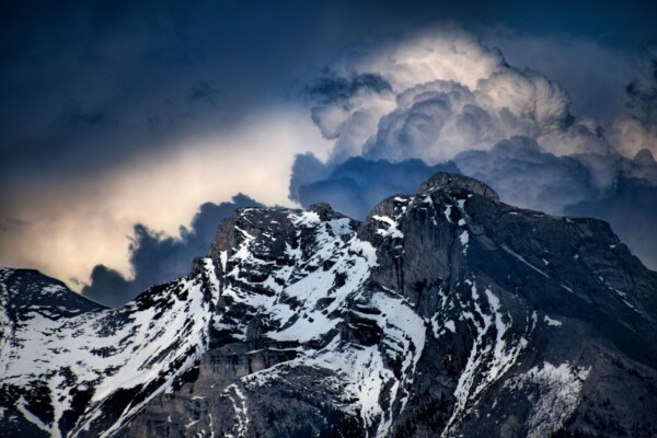 By Michael Piraino mountain storm clouds in Canadian Rockies