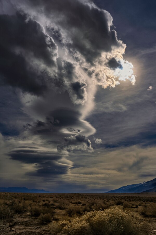 By Michael Piraino Lenticular clouds sierra wave in Owens Valley