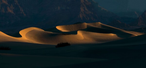 By Michael Piraino Sunrise and shadows on sand dunes in Death Valley