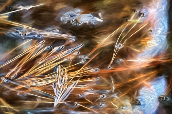 By Michael Piraino Ice patterns in Merced River, Yosemite Valley,